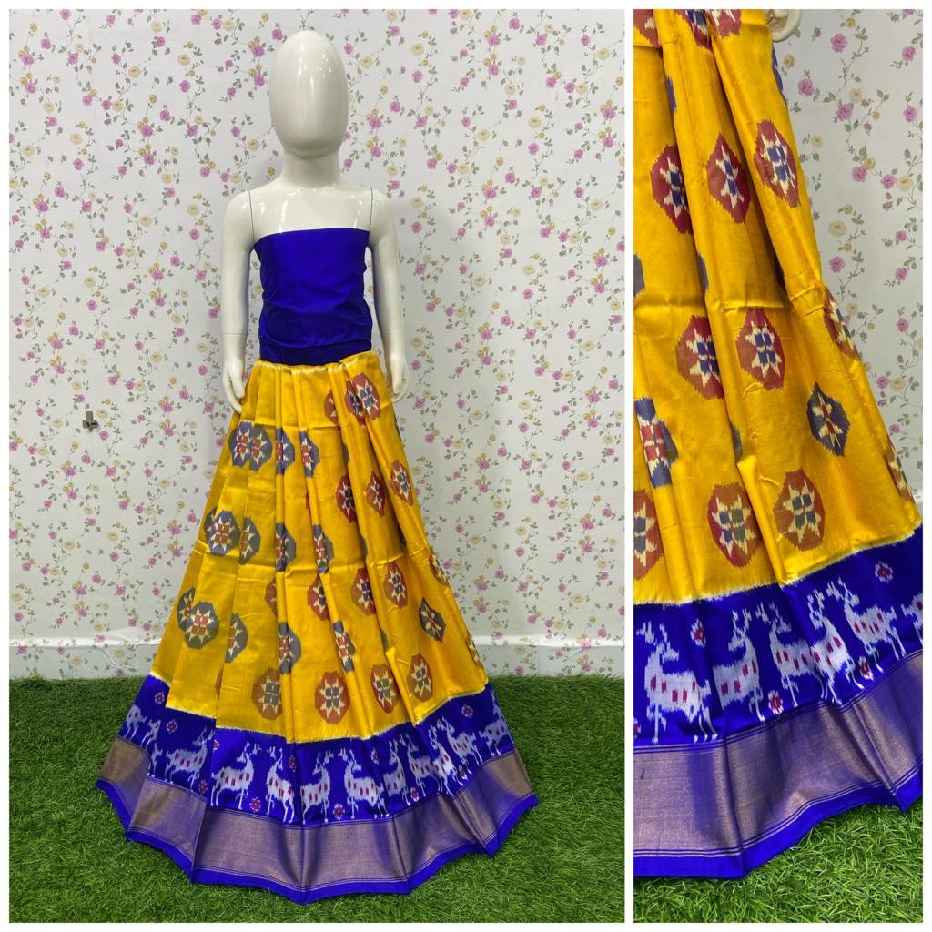 Pochampally online ikkat lehenga