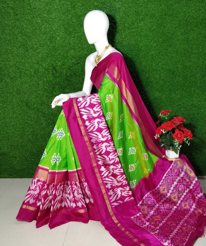 Ikkat Silk Saree With Beautiful motifs & Color Combination  IKTXZVI63SS