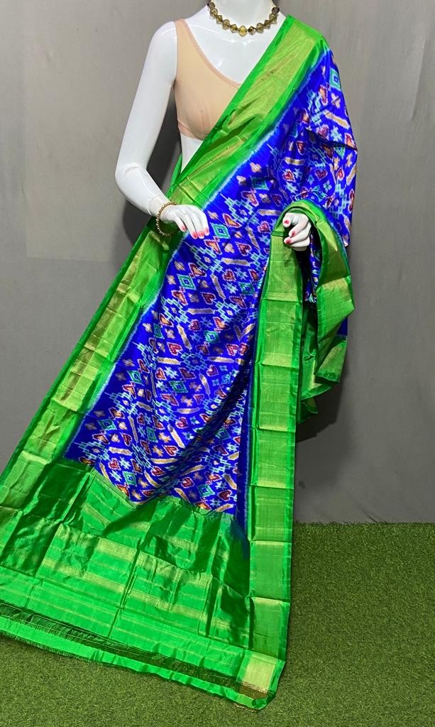 Handwoven Pochampally Ikkat Silk Dupatta with Zari Border_IKTW5K31CSD