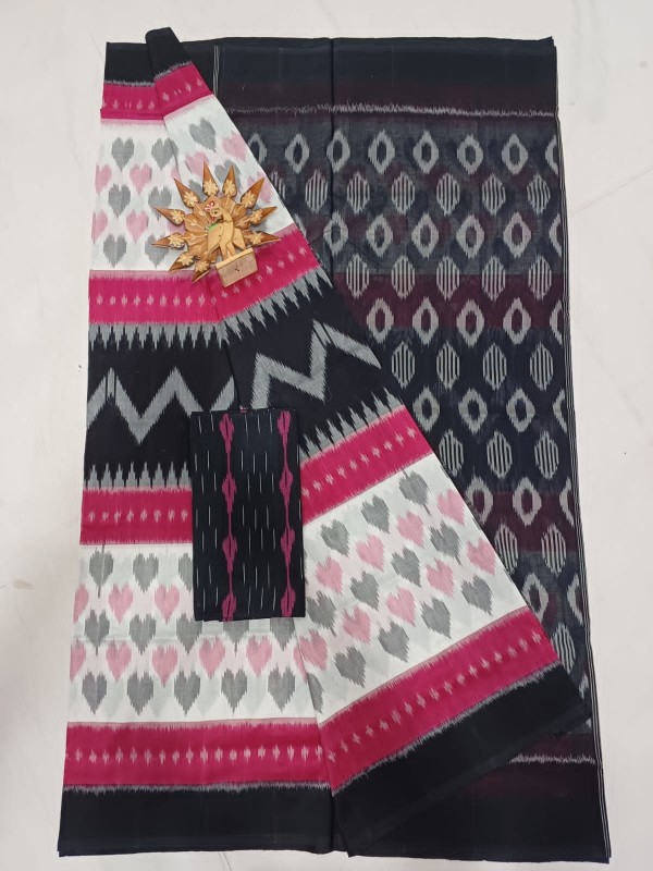 Pochampally Hand woven Ikkat Cotton Saree IKTGM021RCS