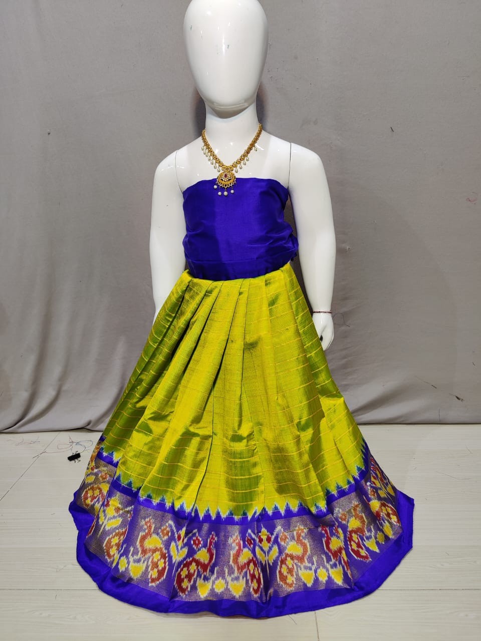 Ikkat kids deals lehengas