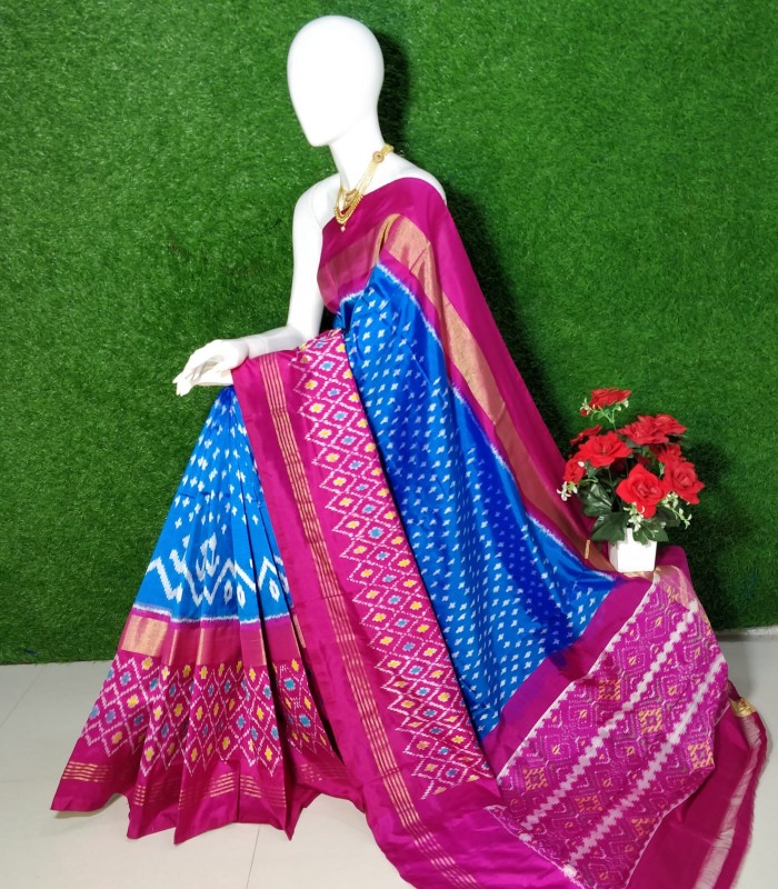 Ikkat Silk Saree With Beautiful motifs & Color Combination  IKTS4WBATSS