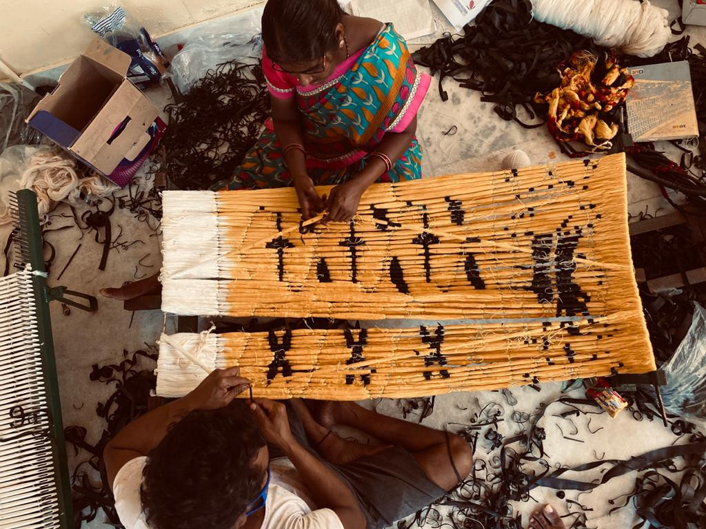 The process of creating Ikkat Pochampally